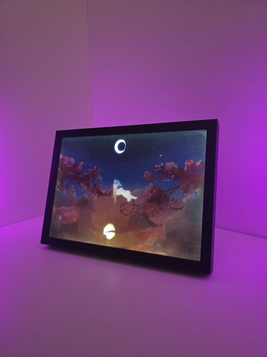 1 Egyedi hangulatfény képkeretben távirányítóval.